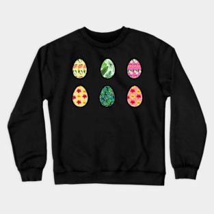 Bright Tropical Flower Easter Eggs Crewneck Sweatshirt